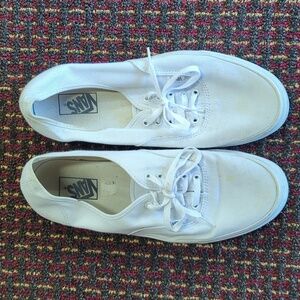 Vans Authentics Men's White Canvas Sneakers